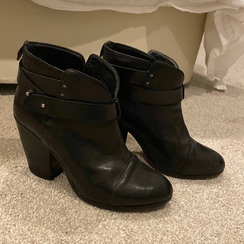 Rag and bone black leather boots size 37.5.